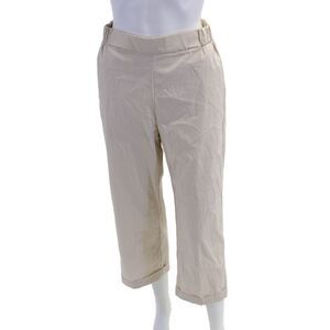 Meimeij Womens Cotton Elastic Waistband Lined Straight Pants Nude Size EUR 40